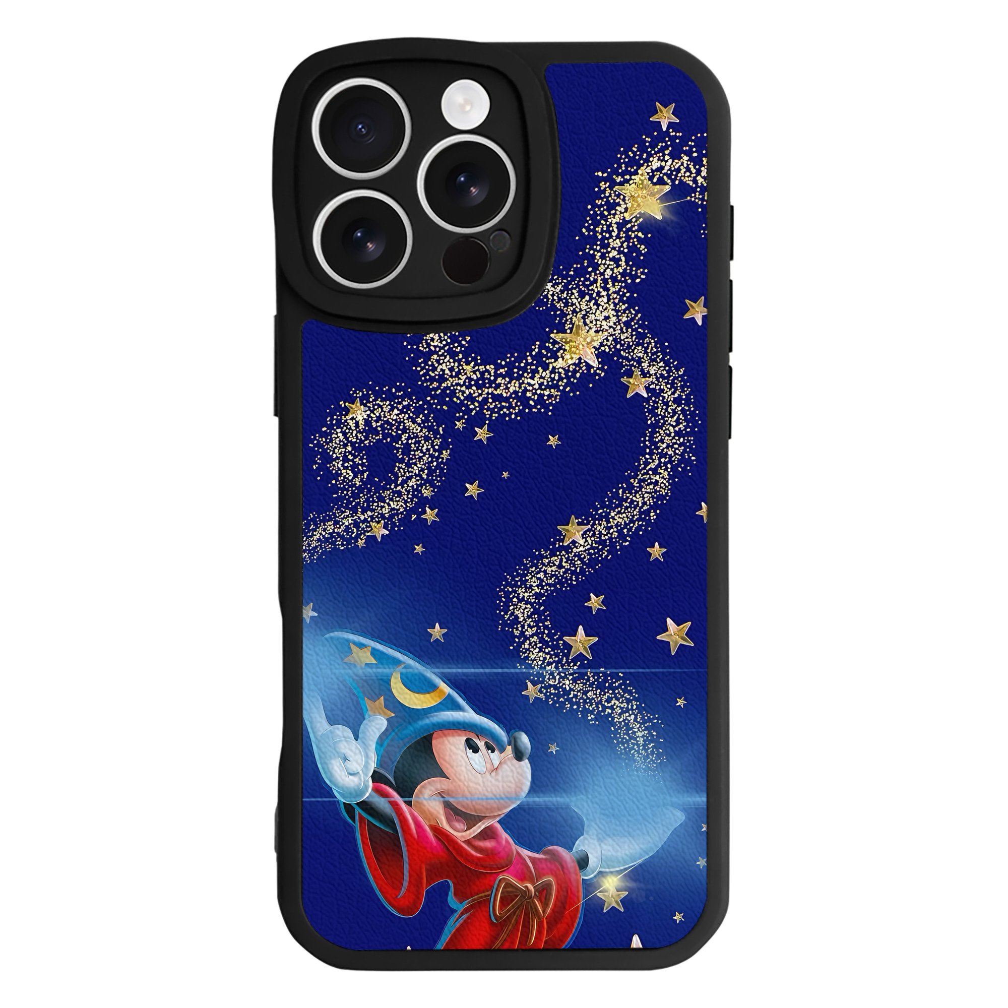 （画像用） ミッキーマウス Mickey Mouse 【iPhone 16シリーズ対応】シリコンスマホケース（レザー調） 材質：シリコン